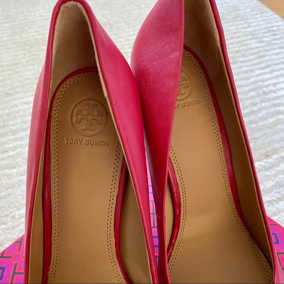 NWT Tory Burch Chase pink leather pumps - Picture 11 of 14